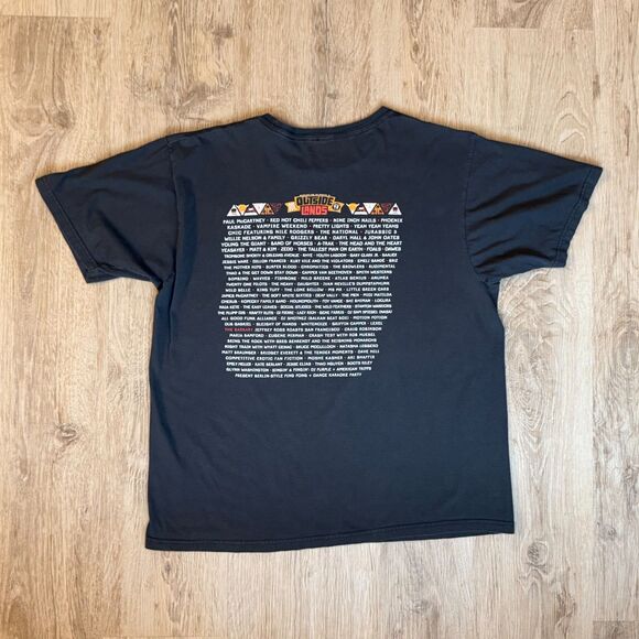 Outside Lands Music Festival 2013 T-Shirt San Francisco Black Size XL Lineup - Picture 2 of 5